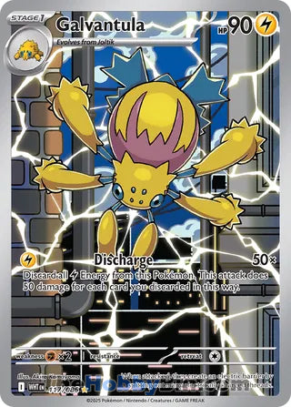Galvantula White Flare English Illustration Rare #117/086
