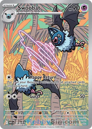 Swoobat #120/086 Illustration Rare - White Flare Pokemon card