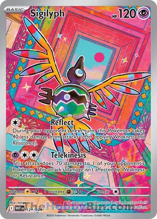 Sigilyph White Flare English Illustration Rare #121/086