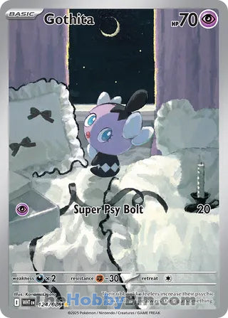 0124 Gothita Illustration Rare White Flare