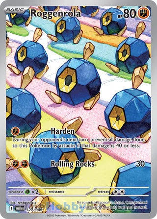 Roggenrola #127/086 Illustration Rare - White Flare Pokemon card
