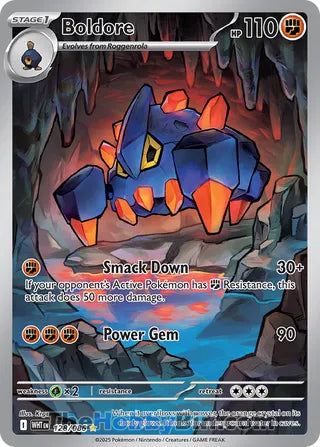 Boldore #128/086 Illustration Rare - White Flare Pokemon card