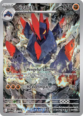 Gigalith #129/086 Illustration Rare - White Flare Pokemon card