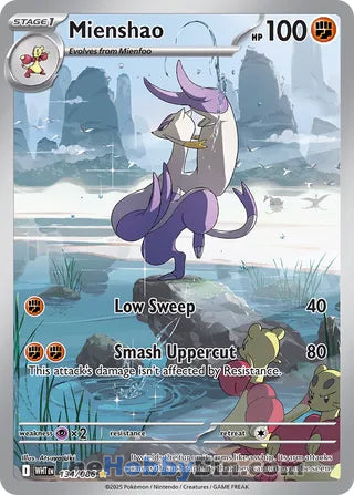 Mienshao #134/086 Illustration Rare - White Flare Pokemon card
