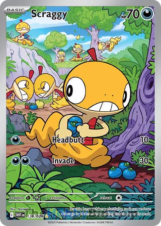 Scraggy #138/086 Illustration Rare - White Flare Pokemon card