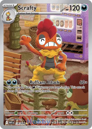Scrafty #139/086 Illustration Rare - White Flare Pokemon card