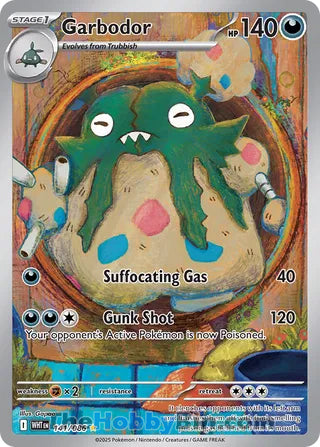 Garbodor White Flare English Illustration Rare #141/086