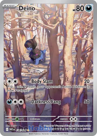 Deino #146/086 Illustration Rare - White Flare Pokemon card