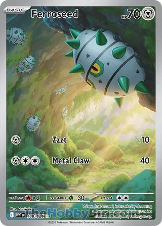 Ferroseed #148/086 Illustration Rare - White Flare Pokemon card