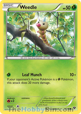 Weedle #3/146 Common - XY Base Set Pokemon card
