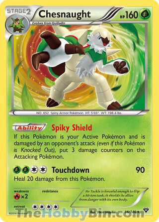 Chesnaught #14/146 Holo Rare - XY Base Set Pokemon card