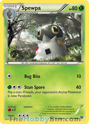 0016 Spewpa Uncommon XY Base Set