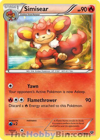 Simisear #23/146 Rare - XY Base Set Pokemon card