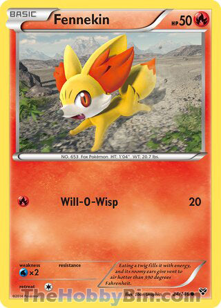 Fennekin #24/146 Common - XY Base Set Pokemon card