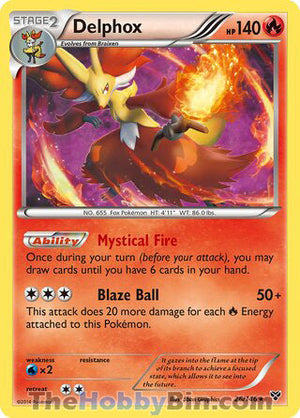 0026 Delphox Holo Rare XY Base Set