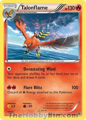 0028 Talonflame Holo Rare XY Base Set