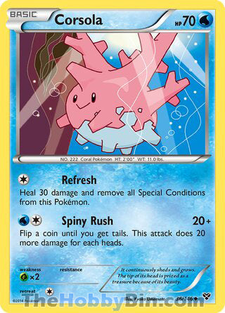 Corsola #36/146 Uncommon - XY Base Set Pokemon card