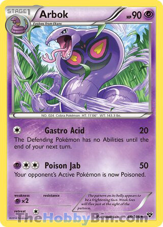 Arbok #48/146 Rare - XY Base Set Pokemon card