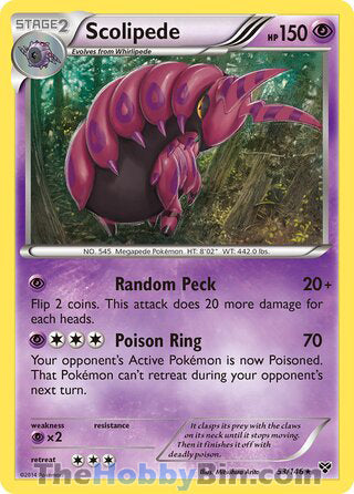 Scolipede #53/146 Rare - XY Base Set Pokemon card