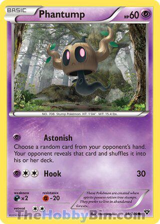 Phantump #54/146 Common - XY Base Set Pokemon card