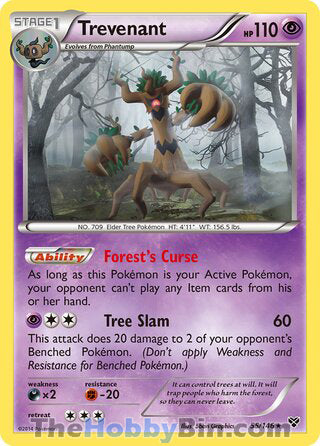 Trevenant #55/146 Holo Rare - XY Base Set Pokemon card