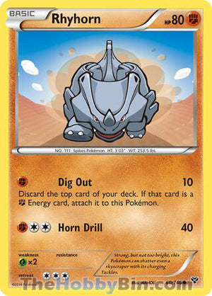 0060 Rhyhorn Common XY Base Set