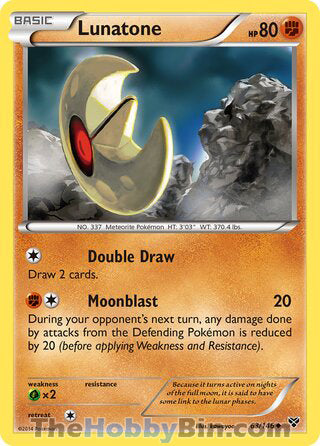 Lunatone #63/146 Uncommon - XY Base Set Pokemon card