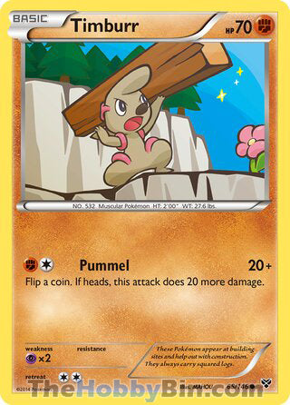 Timburr #65/146 Common - XY Base Set Pokemon card