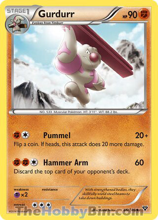 Gurdurr #66/146 Uncommon - XY Base Set Pokemon card