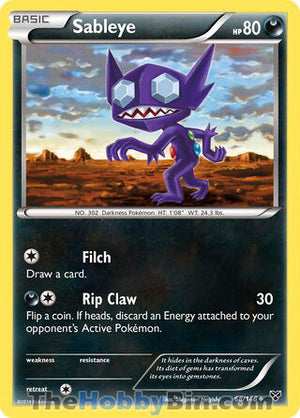 0068 Sableye Uncommon XY Base Set
