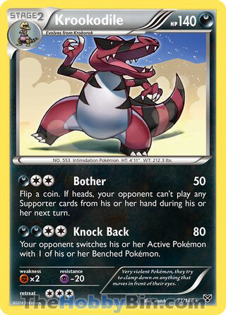 Krookodile #71/146 Rare - XY Base Set Pokemon card