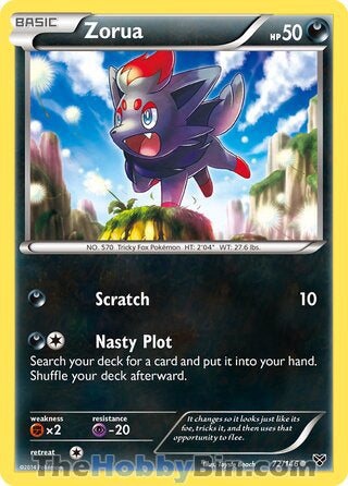Zorua #72/146 Common - XY Base Set Pokemon card