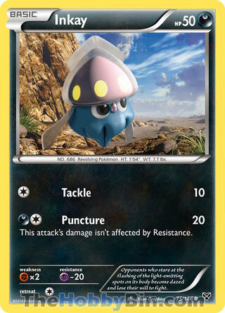 Inkay #75/146 Common - XY Base Set Pokemon card