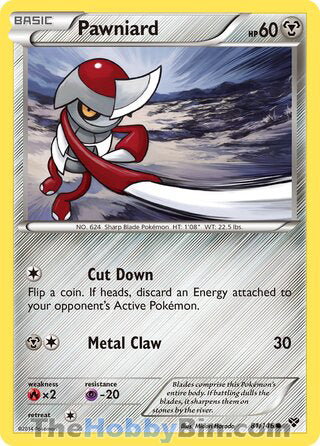 Pawniard #81/146 Common - XY Base Set Pokemon card