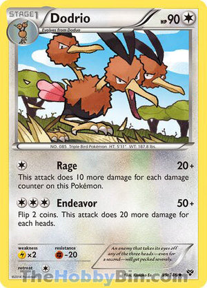 0099 Dodrio Uncommon XY Base Set