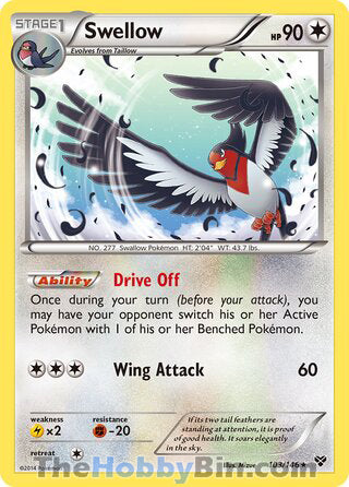 Swellow #103/146 Rare - XY Base Set Pokemon card