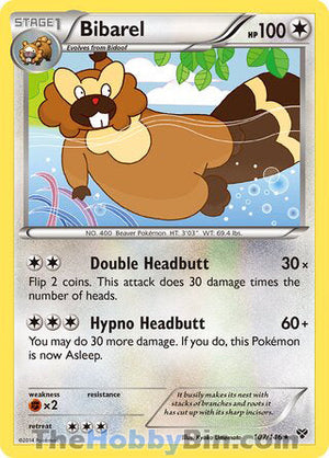 0107 Bibarel Rare XY Base Set