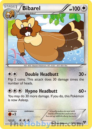 Bibarel #107/146 Rare - XY Base Set Pokemon card