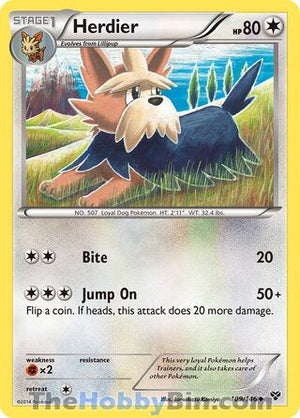 0109 Herdier Uncommon XY Base Set