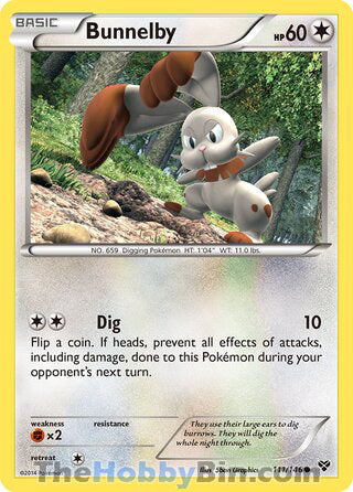 Bunnelby #111/146 Common - XY Base Set Pokemon card