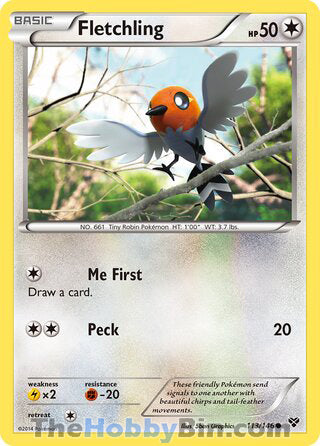 0113 Fletchling Common XY Base Set