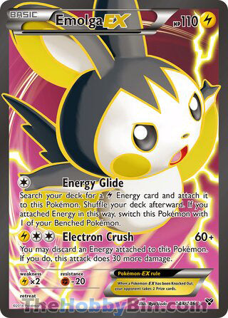 Emolga EX #143/146 Ultra Rare - XY Base Set Pokemon card