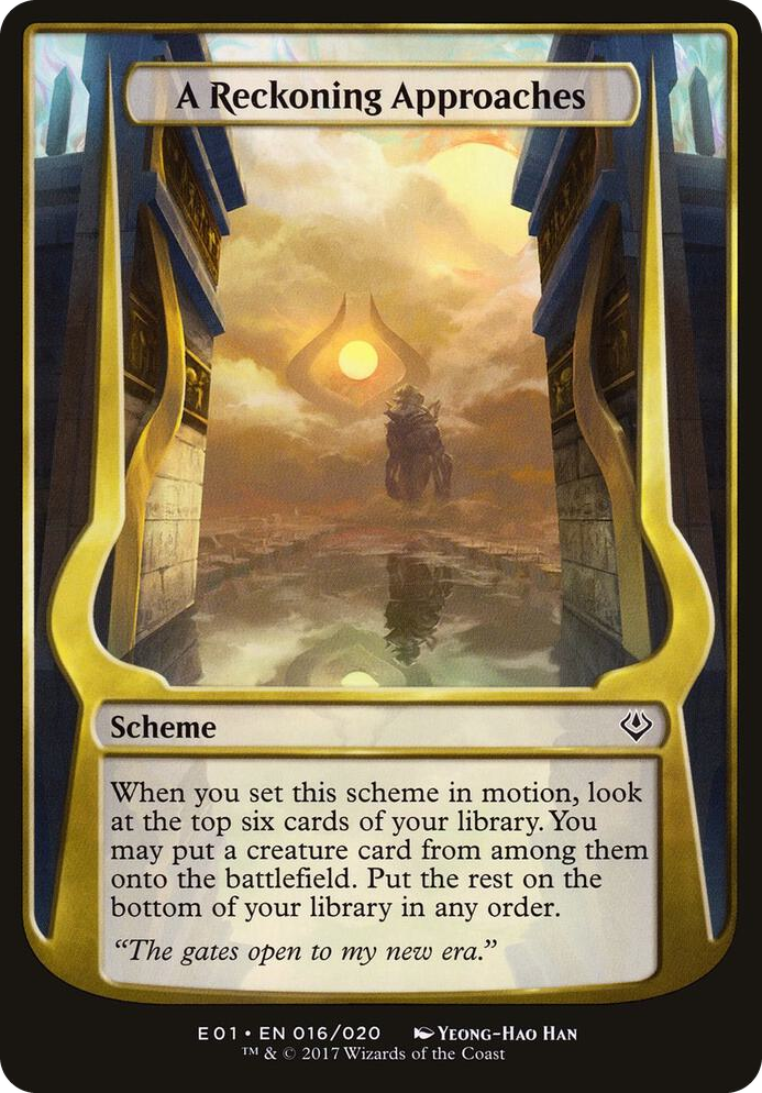 0016 A Reckoning Approaches (Archenemy: Nicol Bolas) C Oversize Cards
