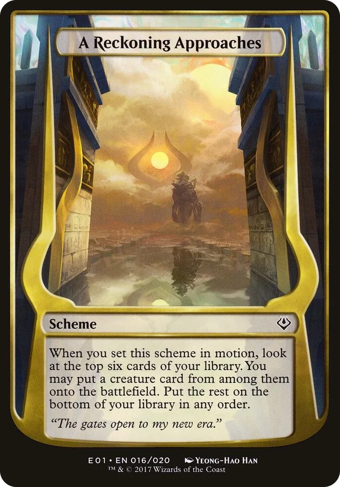 0016 A Reckoning Approaches (Archenemy: Nicol Bolas) C Oversize Cards