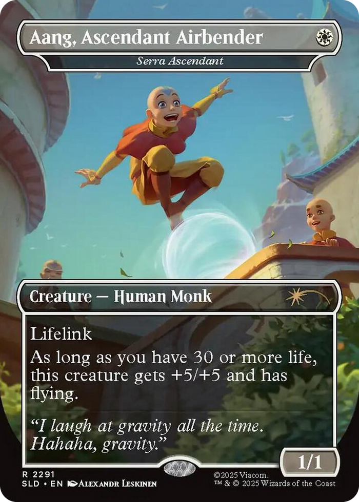 Aang, Ascendant Airbender - Serra Ascendant #2291 R - Secret Lair Drop Series Pokemon card
