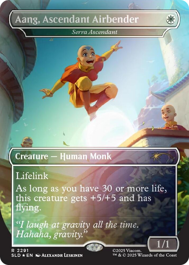 2291 Aang, Ascendant Airbender - Serra Ascendant (Rainbow Foil) R Secret Lair Drop Series