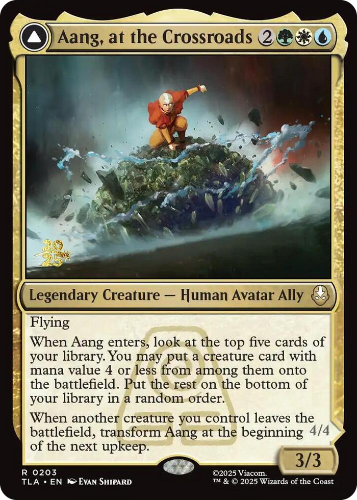 Aang, at the Crossroads #203 R - Prerelease Cards Pokemon card