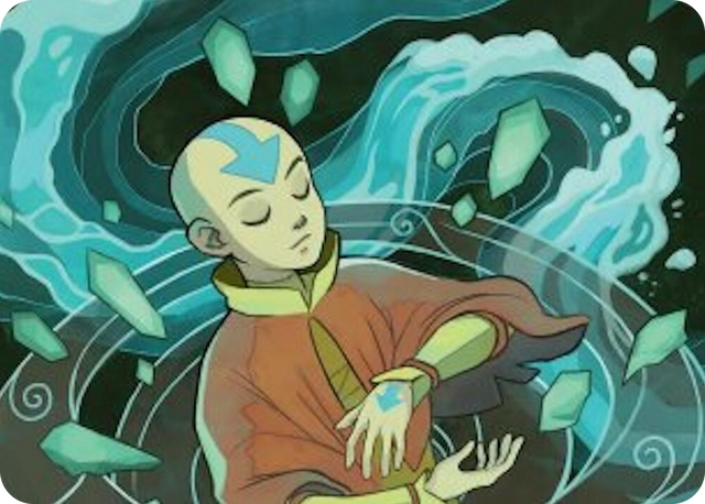 0045 Aang, at the Crossroads Art Card S Art Series: Avatar: The Last Airbender
