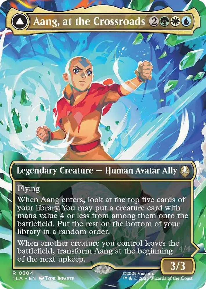 0304 Aang, at the Crossroads (Borderless) R The Last Airbender