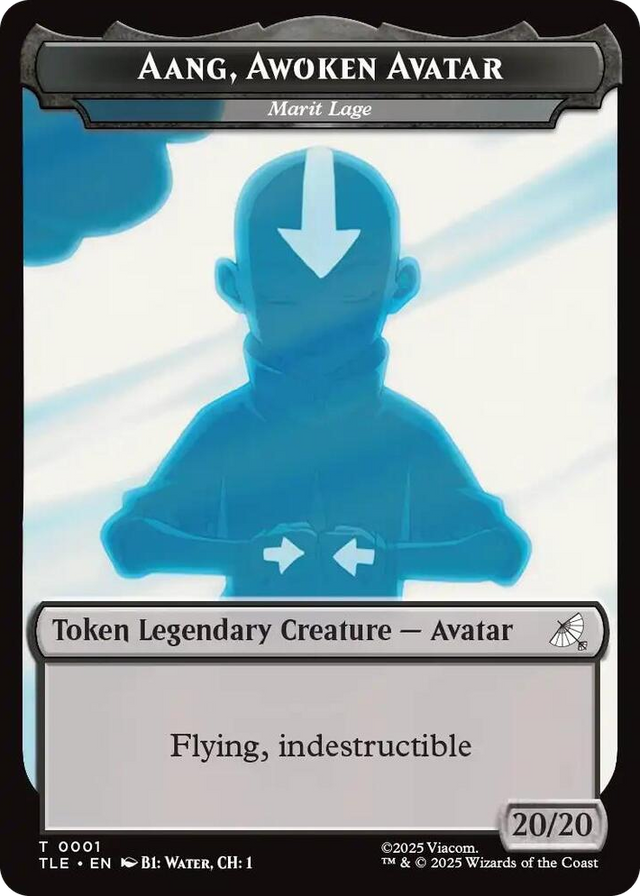 0001 Aang, Awoken Avatar - Marit Lage // Treasure Double-Sided Token T The Last Airbender: Eternal-Legal